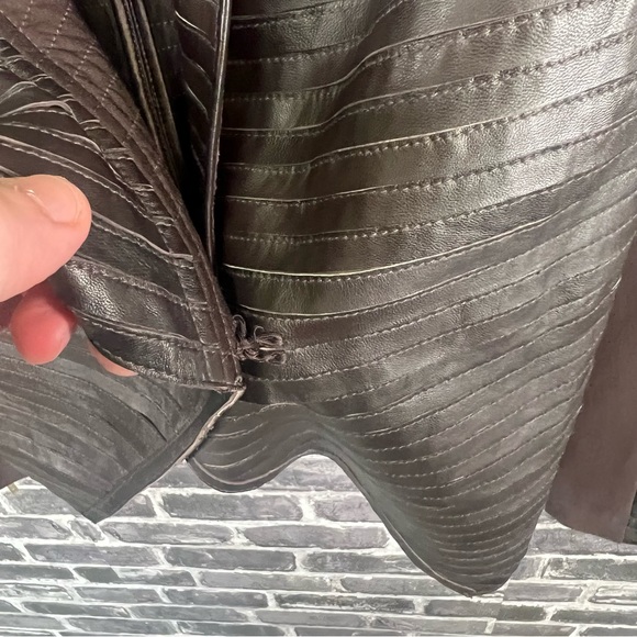 Marciano Guess Shayna Drape Leather Jacket - size 6 - Picture 7 of 15